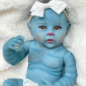 20 Inch Reborn Baby Doll Brown Eyes with Soft Vinly Body for Kids Age 3 +